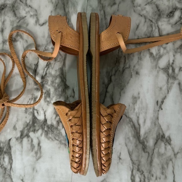 Artesanias Garibay Authentic Mexican Sandals-‎ Sz 7 - Picture 5 of 9